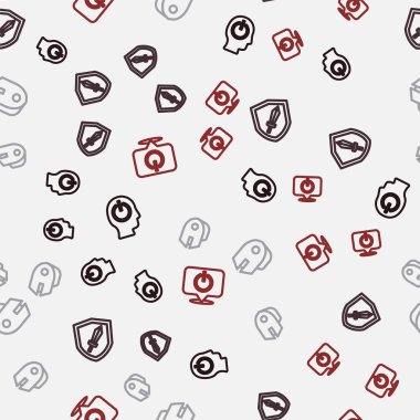 Bilgisayar faresi oyunu için Satır Gücü Kılıcını ve pürüzsüz deseni ayarla. Vektör.