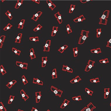 Leprikon çizme simgesi siyah arkaplanda izole edilmiş. Aziz Patrick gününüz kutlu olsun. Ulusal İrlanda bayramı. Vektör