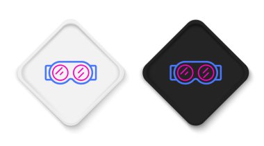 Kaynak gözlüğü simgesi beyaz arkaplanda izole edildi. Koruyucu giysi ve alet işçisi. Renkli taslak konsepti. Vektör