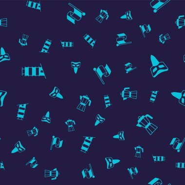 Eğik kuleyi Pisa 'ya, Karnaval maskesine, bayraklı İtalya' ya ve kahve makinesine kusursuz desenlere ayarlayın. Vektör