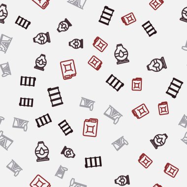 Varil yağı depolama pompası, Jack ve Teneke Tüpü benzin için kusursuz bir şekilde ayarlayın. Vektör.