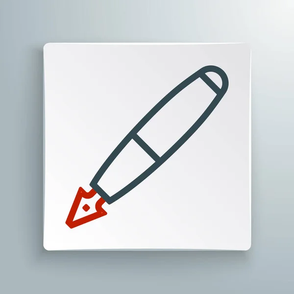 Linie Füllfederhalter Symbol Isoliert Auf Weißem Hintergrund Stift Werkzeug Zeichen — Stockvektor