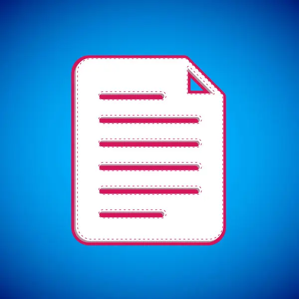 Weißes Dateidokument Symbol Auf Blauem Hintergrund Checklisten Symbol Geschäftskonzept Vektor — Stockvektor