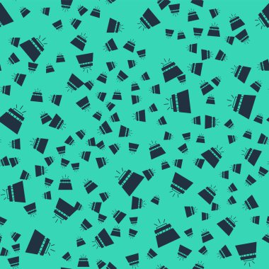 Siyah Ateş püskürtme sistemi simgesi yeşil arka planda izole edilmiş pürüzsüz desen. Fıskiye, yangın söndürücü, katı ikon. Vektör