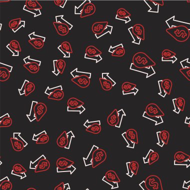 Çizgi yağı fiyat artışı simgesi siyah arkaplanda izole edilmiş. Petrol endüstrisi krizi konsepti. Vektör.