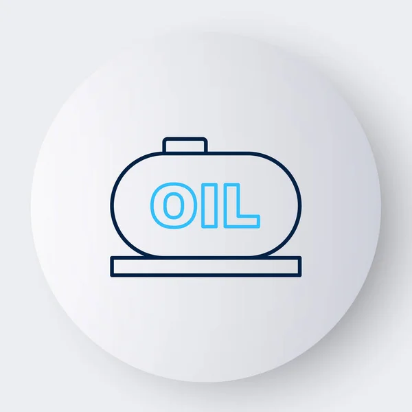 Line Öltankspeicher Symbol Isoliert Auf Weißem Hintergrund Behälter Für Und — Stockvektor