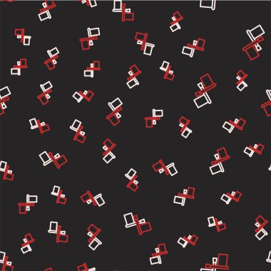 Çizgi Bayrağı simgesi siyah arkaplanda izole edilmiş. Yer belirleyici sembol. Vektör.