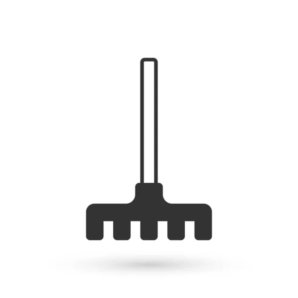 Grey Garden Harke Symbol Isoliert Auf Weißem Hintergrund Werkzeug Für — Stockvektor