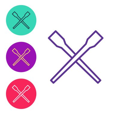 Yemek çubukları simgesini beyaz arkaplanda izole et. Asya yemekleri için tahta Kore çubukları. Doğulu aletler. Simgeleri renklendirin. Vektör.