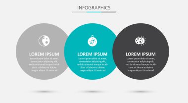 Pusula, Ay evreleri ve Güneş tutulması. Ticari bilgi şablonu. Vektör