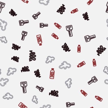 Hat çizgisi yarış pisti, uzaktan kumandalı araba anahtarı ve pürüzsüz desenli azot oksit. Vektör