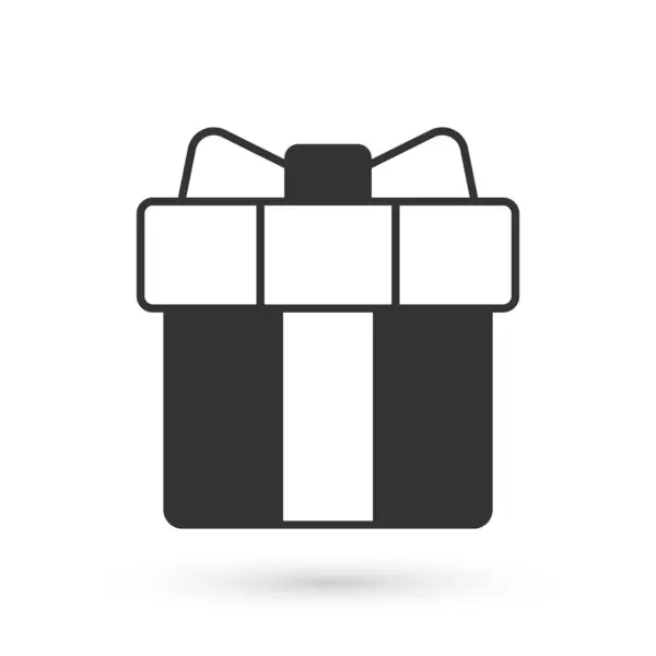 Graues Geschenk Box Symbol Isoliert Auf Weißem Hintergrund März Internationaler — Stockvektor