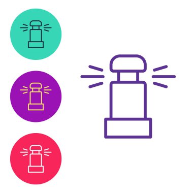 Beyaz arkaplanda otomatik sulama simgesini ayır. Su ekipmanları. Bahçe elemanı. Sprey tabanca ikonu. Simgeleri renklendirin. Vektör