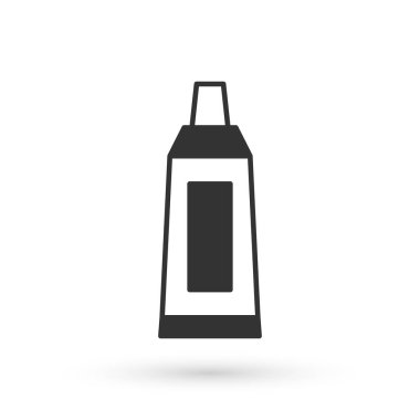 Beyaz arka planda izole edilmiş gri renkli palet simgesi. Vektör