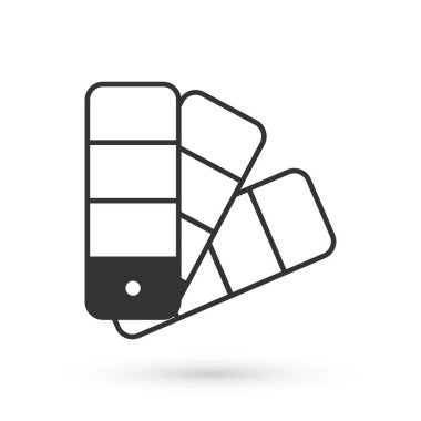 Grey Color palette guide icon isolated on white background.  Vector