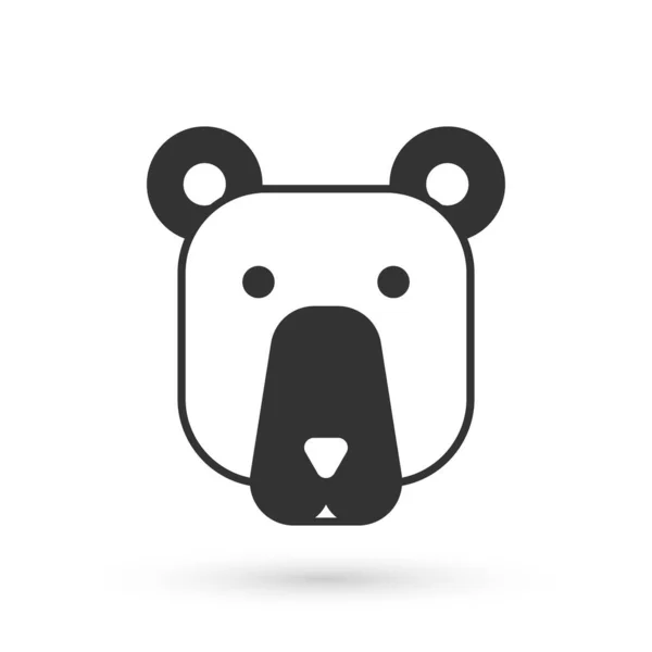 灰熊的头像被白色背景隔离 — 图库矢量图片