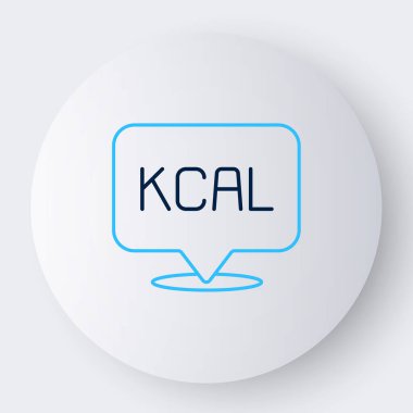 Kcal çizgi simgesi beyaz arkaplanda izole edildi. Sağlıklı yemek. Renkli taslak konsepti. Vektör