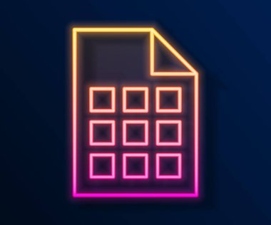 Parlayan neon hattı piyango bileti ikonu siyah arka planda izole edildi. Bingo, loto, nakit para ödülleri. Finansal başarı, refah, zafer, kazanma şansı. Vektör