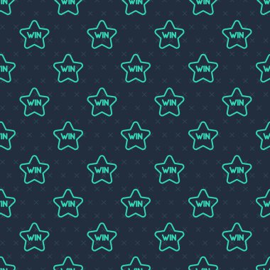 Yeşil Hat Kumarhanesi mavi arka planda izole edilmiş bir ikon kazandı. Vektör