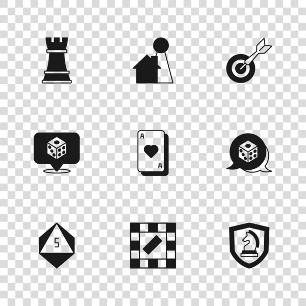 Ορισμός Επιτραπέζιο Παιχνίδι Ζάρια Παιχνίδι Σκάκι Παίζοντας Χαρτιά Κλασικό Βελάκι — Διανυσματικό Αρχείο