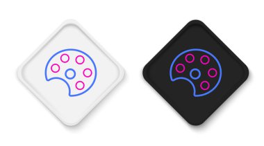 Palet çizgi simgesi beyaz arkaplanda izole edildi. Renkli taslak konsepti. Vektör