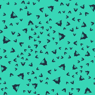 Siyah Sirk ikonu yeşil arka planda izole edilmiş pürüzsüz desen. Karnaval kamp çadırı. Eğlence parkı. Vektör