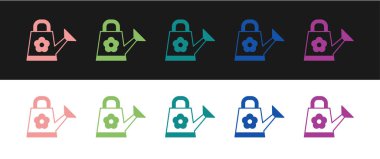 Sulama kutusu simgesini siyah ve beyaz arkaplanda izole et. Sulama sembolü. Vektör