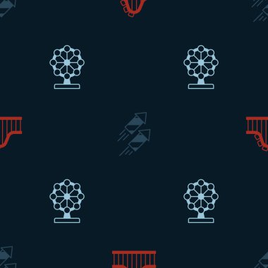 Hız trenini, havai fişek roketini ve dönme dolabı kusursuz bir şekilde ayarlayın. Vektör