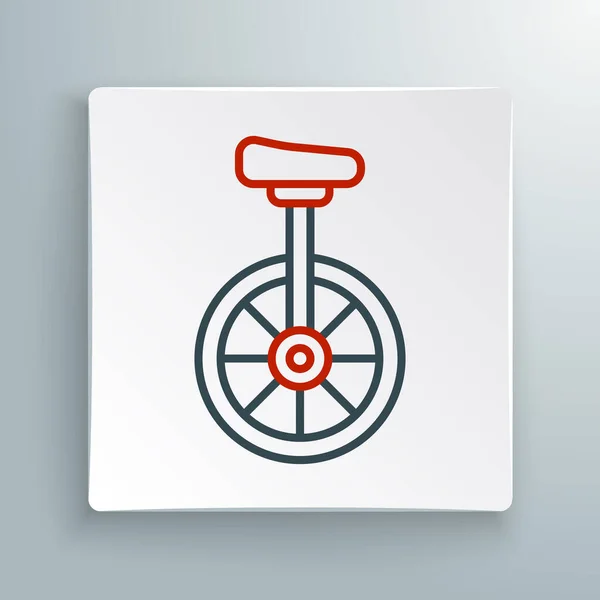 Line Einrad Oder Ein Rad Fahrrad Symbol Isoliert Auf Weißem — Stockvektor