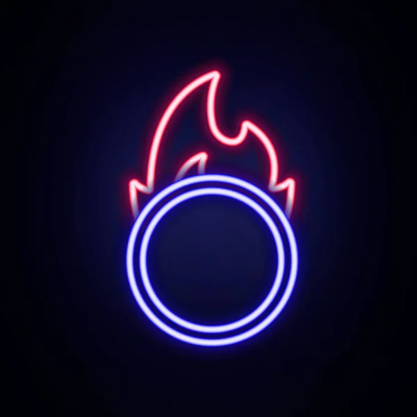 빛나는 서커스 아이콘 배경에 불꽃의 프레임 다채로운 개념입니다 벡터는 — 스톡 벡터