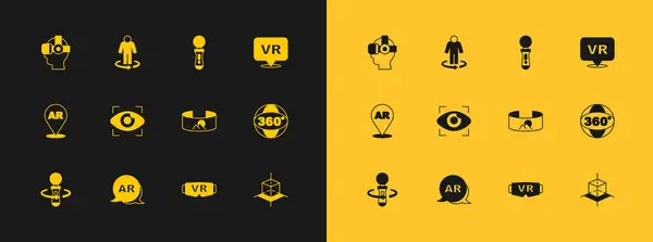 Set Virtual Reality Augmented 360 Graden Weergave Bril Big Brother — Stockvector