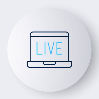 Online poker masası simgesi beyaz arkaplanda izole edildi. İnternetteki kumarhane. Renkli taslak konsepti. Vektör