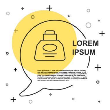 Siyah çizgi Inkwell simgesi beyaz arkaplanda izole edildi. Rastgele dinamik şekiller. Vektör