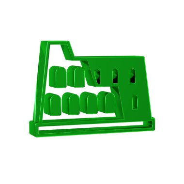 Roma 'daki Yeşil Kolezyum, İtalya' nın simgesi şeffaf arka planda izole edildi. Kolezyum işareti. Antik Roma 'nın sembolü, gladyatör dövüşleri. .