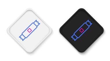 Çizgi Şekeri paket simgesi beyaz arkaplanda izole edildi. Kahve, tuz, baharat gibi toplu gıda ürünleri için ayrı ayrı paketler. Renkli taslak konsepti. Vektör