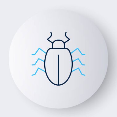 Colorado çizgi böceği simgesi beyaz arkaplanda izole edildi. Renkli taslak konsepti. Vektör