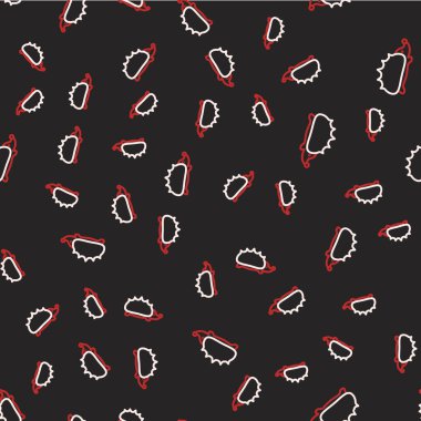 Kirpi çizgisi simgesi siyah arka planda izole edilmiş. Hayvan sembolü. Vektör