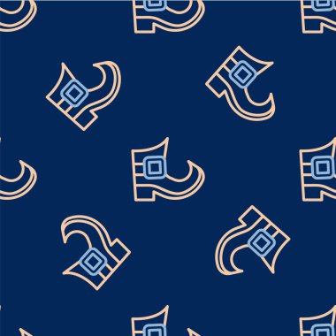 Leprikon çizme simgesi mavi arkaplanda izole edilmiş. Aziz Patrick gününüz kutlu olsun. Ulusal İrlanda bayramı. Vektör