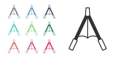 Siyah Hava üfleyici körük simgesi beyaz arkaplanda izole edildi. Simgeleri renklendirin. Vektör