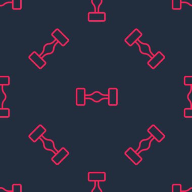 Kırmızı çizgi Chassis araba ikonu siyah arka planda izole edilmiş. Vektör