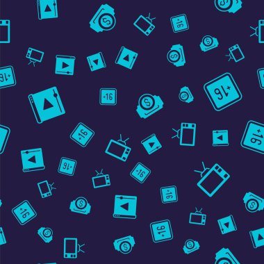 Çevrimiçi oyun videosu, artı 16 film, sinema bileti ve Retro TV 'yi kusursuz bir şekilde ayarlayın. Vektör