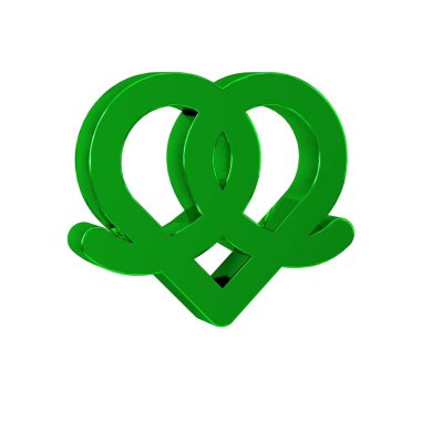 Şeffaf arkaplanda yeşil simge izole edildi. Alman konforlu yemek hamur işi. Ekim Festivali Festivali. .