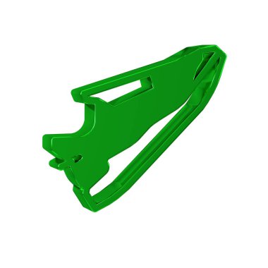 Eğitim için yeşil spor ayakkabıları, şeffaf arkaplanda izole edilmiş çalışan simge. Spor ayakkabılar.. 