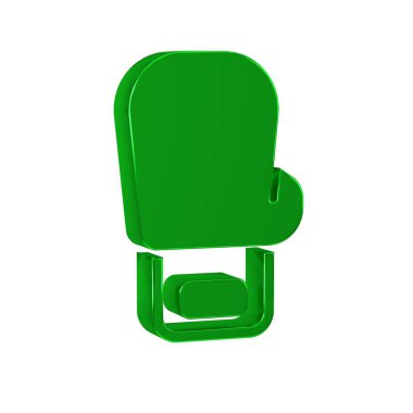 Şeffaf arkaplanda yeşil boks eldiveni simgesi izole edildi. 