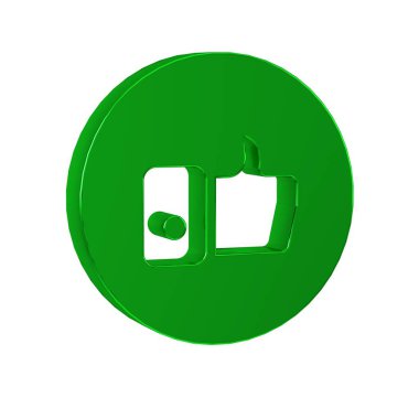 Şeffaf arkaplanda izole edilmiş simge gibi Yeşil El. 