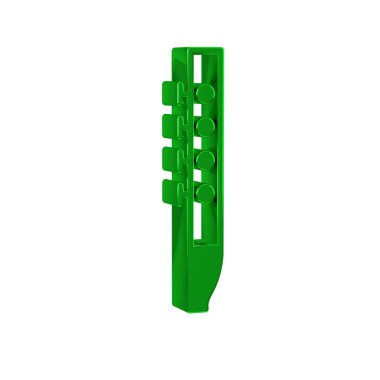 Yeşil Flüt simgesi şeffaf arkaplanda izole edildi. Müzik aleti. 