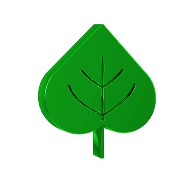 Yeşil Yaprak simgesi şeffaf arkaplanda izole edildi. İşaret bırakıyor. Taze doğal ürün sembolü. 