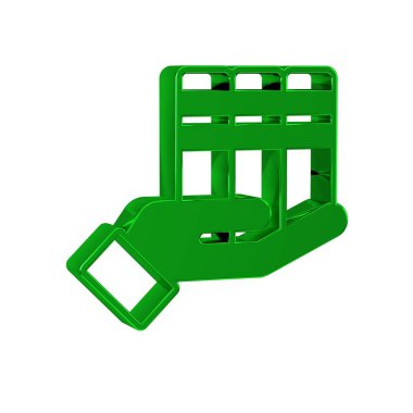 Yeşil Kitap bağış simgesi şeffaf arkaplanda izole edildi. 