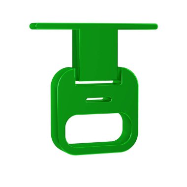 Yeşil Kablo araba simgesi şeffaf arkaplanda izole edildi. Füniküler işaret. 