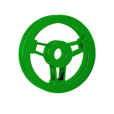 Yeşil Yarış Simülatörü kokpit simgesi şeffaf arkaplanda izole edildi. Oyun aksesuarı. Simülasyon oyunu sürmek için Gadget. 